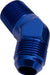 Aeroflow Performance Blue 45° NPT to Male Flare Adapter 3/8" to -8AN AF823-08 Autofit