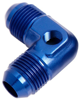 Aeroflow Performance Blue 90° Male Flare Union with 1/8" Port -6AN AF821-06P Autofit