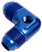 Aeroflow Performance Blue 90° Male Flare Union with 1/8" Port -8AN AF821-08P Autofit