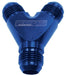 Aeroflow Performance Blue Finish. 3 x -10AN Male Billet Y-Block AF930-10-10 Autofit