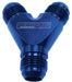Aeroflow Performance Blue Finish. 3 x -3AN Male Billet Y-Block AF930-03-03 Autofit