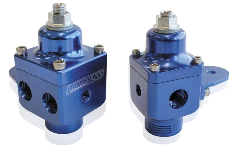 Aeroflow Performance Blue Finish. 4-12 psi. Rated to 750 HP Billet 2-Port Carburettor Fuel Pressure Regulator -8 ORB AF66-2047 Autofit