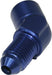 Aeroflow Performance Blue Finish 45° Female NPT to Male AN Adapter 1/8" to -4AN AF371-04 Autofit