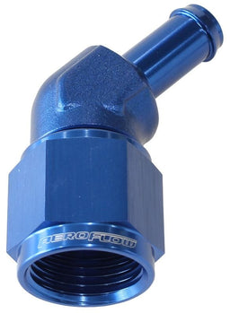 Aeroflow Performance Blue Finish 45° Hose Barb 3/8" to -8AN AF412-08-06 Autofit