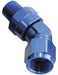 Aeroflow Performance Blue Finish 45° NPT Swivel to Male AN Flare Adapter 1/8" to -3AN AF919-03-02 Autofit