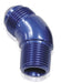 Aeroflow Performance Blue Finish 45° NPT to AN Full Flow Adapter 1/8" to -3AN AF523-03 Autofit