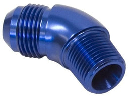 Aeroflow Performance Blue Finish 45° NPT to AN Full Flow Adapter 1/8" to -6AN AF523-06-02 Autofit