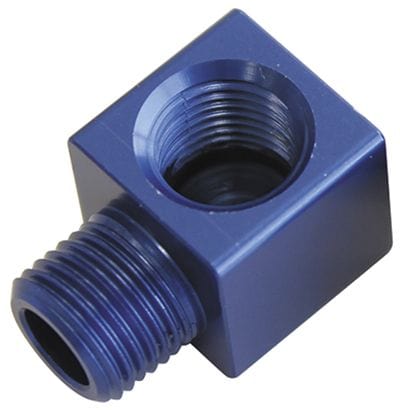 Aeroflow Performance Blue Finish 90° Female 1/8" NPT to Male 1/8" NPT Elbow AF896-02 Autofit