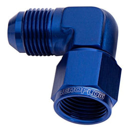 Aeroflow Performance Blue Finish 90° Female/Male Flare Swivel -8AN AF143-08 Autofit