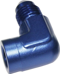 Aeroflow Performance Blue Finish 90° Female NPT to Male AN Adapter 1/8" to -4AN AF373-04 Autofit