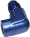 Aeroflow Performance Blue Finish 90° Female NPT to Male AN Adapter 1/8" to -4AN AF373-04 Autofit