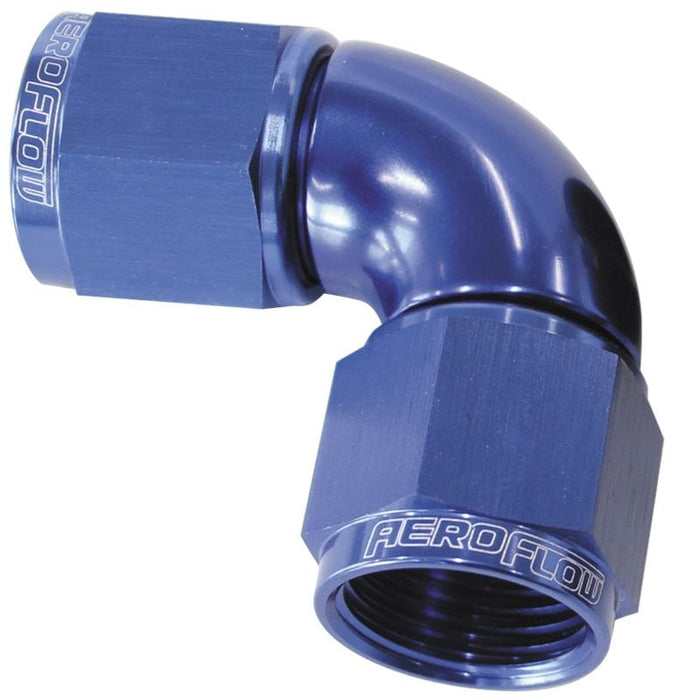 Aeroflow Performance Blue Finish 90° Full Flow Female Coupler -16AN AF583-16 Autofit
