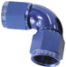 Aeroflow Performance Blue Finish 90° Full Flow Female Coupler -4AN AF583-04 Autofit