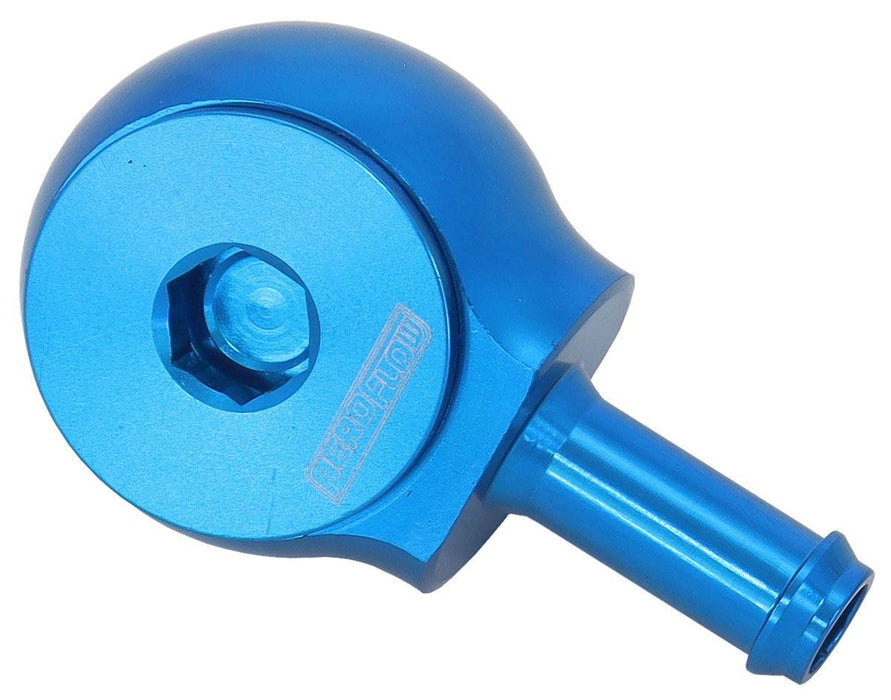 Aeroflow Performance Blue Finish 90° Low Profile -8ORB to 3/8" Barb AF959-06-08 Autofit