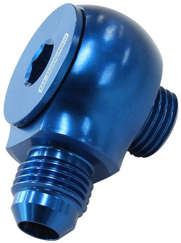Aeroflow Performance Blue Finish 90° Low Profile -8ORB to -6AN Male Adapter AF909-06-08 Autofit