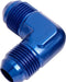 Aeroflow Performance Blue Finish 90° Male Flare Union -8AN AF821-08 Autofit