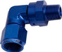 Aeroflow Performance Blue Finish 90° Male NPT to Female AN Adapter 1/4" to -8AN AF923-08-04 Autofit