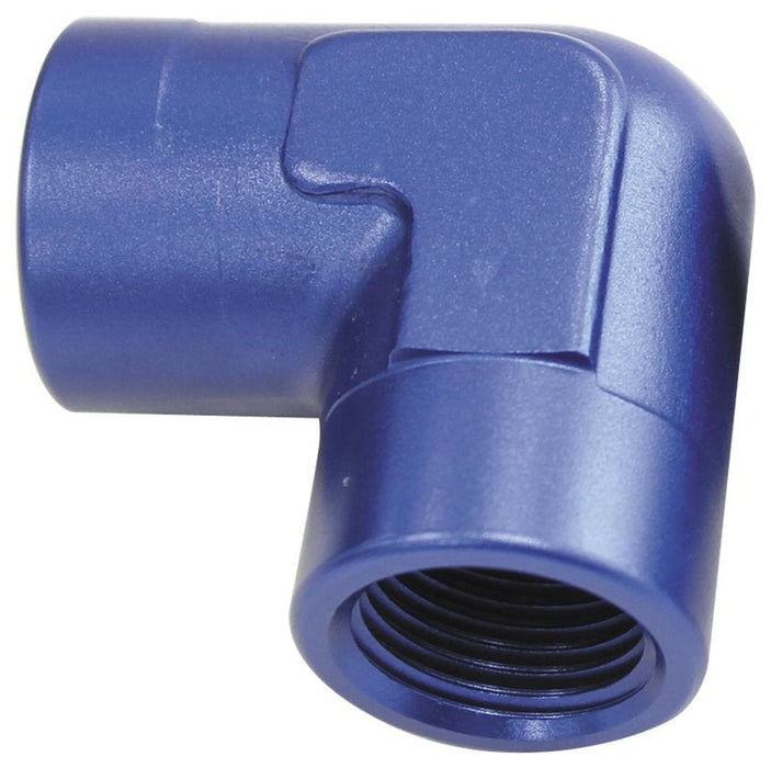 Aeroflow Performance Blue Finish 90° NPT Female Adapter - 1/2" AF913-08 Autofit