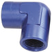 Aeroflow Performance Blue Finish 90° NPT Female Adapter - 1/8" AF913-02 Autofit