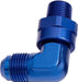 Aeroflow Performance Blue Finish 90° NPT Swivel to Male AN Flare Adapter 3/8" to -10AN AF922-10-06 Autofit