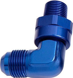 Aeroflow Performance Blue Finish 90° NPT Swivel to Male AN Flare Adapter 3/8" to -8AN AF922-08-06 Autofit