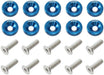 Aeroflow Performance Blue Finish Billet Dress-Up/Fender Bolt Kit M6 x 1.00mm (20mm UHL) AF64-4365 Autofit