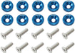 Aeroflow Performance Blue Finish Billet Dress-Up/Fender Bolt Kit M8 x 1.25mm (20mm UHL) AF64-4374 Autofit