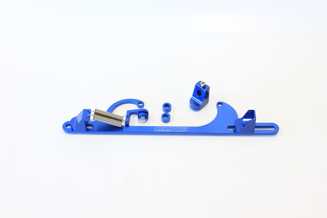 Aeroflow Performance Blue Finish Billet Throttle Cable Bracket 4150 Style AF64-2001 Autofit