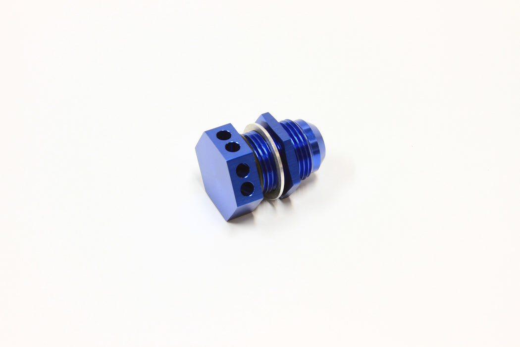 Aeroflow Performance Blue Finish Bolt In Breather Bulkhead -10 AF777-10 Autofit