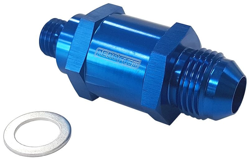 Aeroflow Performance Blue Finish EFI Fuel Pump Check Valve -8AN (M12 x 1.5mm) AF615-08 Autofit