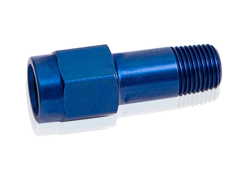 Aeroflow Performance Blue Finish. Extension Length is 1-1/2" NPT Male-Female Extension 1/4" AF372-04 Autofit