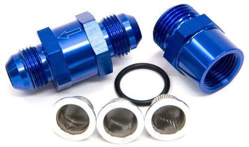 Aeroflow Performance Blue Finish. Includes 30, 80 and 150 Micron Elements Inline Fuel & Oil Filter -8AN AF608-08 Autofit