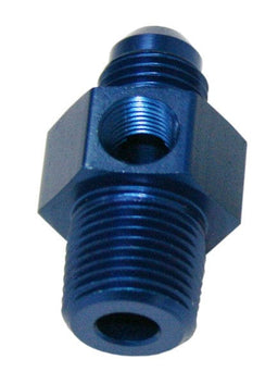 Aeroflow Performance Blue Finish Male NPT to Adapter 1/8" to -4AN with 1/8" Port AF139-04-02 Autofit
