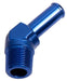 Aeroflow Performance Blue Finish Male NPT to Barb 45° Adapter 3/8" to 5/16" AF845-06-05 Autofit