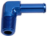 Aeroflow Performance Blue Finish Male NPT to Barb 90° Adapter 1/2" to 5/8" AF842-10 Autofit