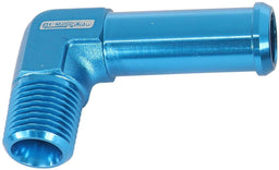 Aeroflow Performance Blue Finish Male NPT to Barb 90° Adapter 1/8" to 3/8" AF842-02-06 Autofit