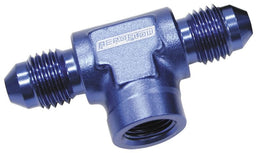 Aeroflow Performance Blue Finish Male Tee with Female 1/8" -3AN AF918-03-02 Autofit
