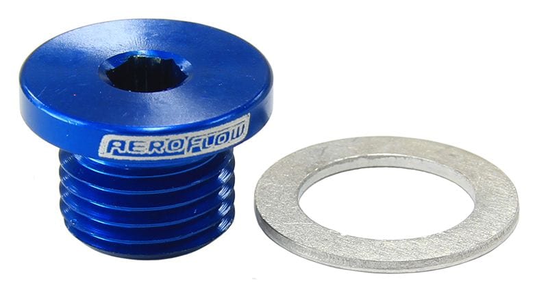 Aeroflow Performance Blue Finish Metric Port Plug M12 x 1.25 AF814-M12-01 Autofit