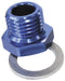 Aeroflow Performance Blue Finish. Metric Port Reducer M16 x 1.5 to 1/8" AF912-M16-02 Autofit