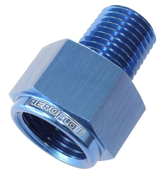 Aeroflow Performance Blue Finish NPT Pipe Reducer 1/4" to 3/8" AF912-04-06 Autofit