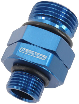 Aeroflow Performance Blue Finish ORB Male to Male Swivel -12 ORB to -10 ORB AF929-12-10 Autofit