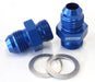 Aeroflow Performance Blue Finish. Suit Demon / Holley Inlet Feed Carburettor Adapter - Male 9/16" x 24 to -6AN Short AF701-06 Autofit