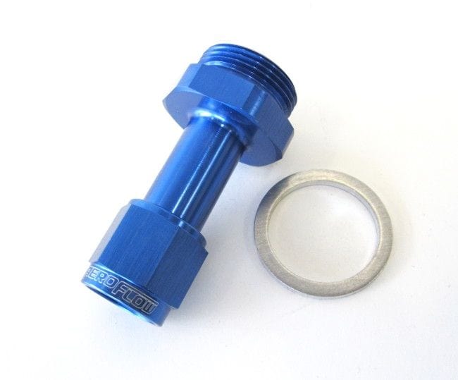 Aeroflow Performance Blue Finish. Suit Holley Carburettor Adapter - Female -6AN AF160-06-1 Autofit