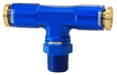 Aeroflow Performance Blue Finish. Suits 120 Series Nylon Hose 120 Series 1/8" NPT to 1/4" Push to Connect Tee Fitting AF124-04-02 Autofit