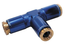 Aeroflow Performance Blue Finish. Suits 120 Series Nylon Hose 120 Series 3/16" Push to Connect Tee Fitting AF125-02 Autofit