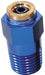 Aeroflow Performance Blue Finish. Suits 120 Series Nylon Hose 120 Series Straight 1/4" NPT to 1/4" Push to Connect Fitting AF121-04 Autofit