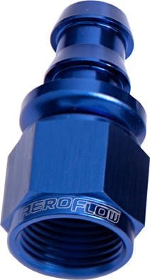 Aeroflow Performance Blue Finish. Suits 400 & 500 Series Hose 400 / 510 Series Full Flow Push Lock Straight Hose End -4AN AF401-04 Autofit