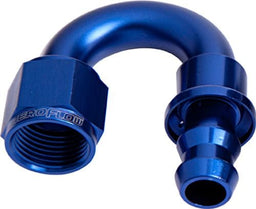 Aeroflow Performance Blue Finish. Suits 400 & 500 Series Hose 400 Series Push Lock 180° Hose End -12AN AF406-12 Autofit