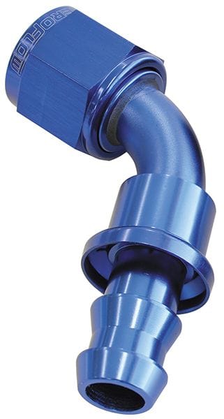 Aeroflow Performance Blue Finish. Suits 400 & 500 Series Hose 400 Series Push Lock 60° Hose End -6AN AF418-06 Autofit