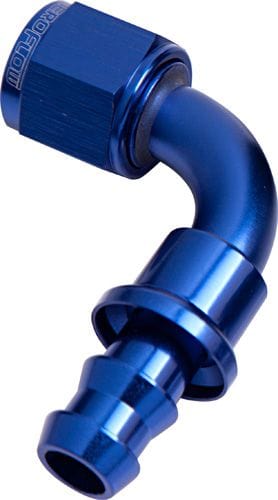 Aeroflow Performance Blue Finish. Suits 400 & 500 Series Hose 400 Series Push Lock 90° Hose End -10AN AF403-10 Autofit